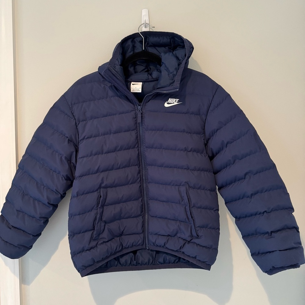 Nike Navy Puffer Jacket Youth Large
